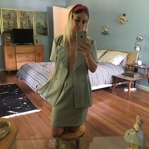 1990s Two Piece Skirt Suit